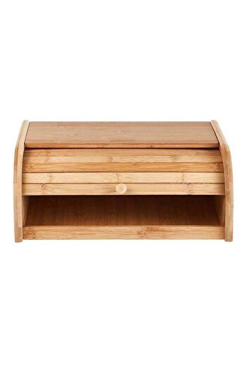 Liying Wooden Bread Box Brown 16x30x40centimeter