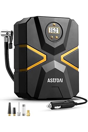 AstroAI Tyre Inflator Air Compressor 12V DC, Digital Car Tyre Pump 150 PSI, Preset Tyre Pressure & A
