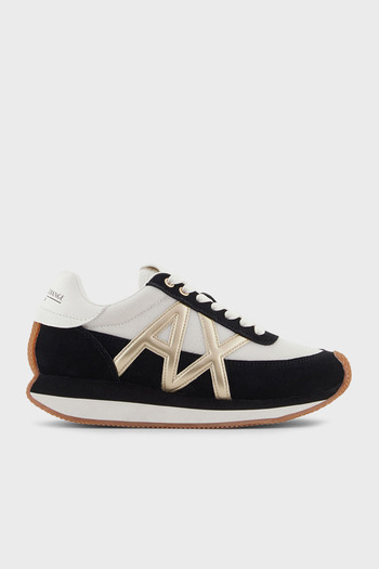 Armani Exchange Logo Genuine Leather Paltform Sole Sneaker Shoes Shoes Xw002151 Af19396 m