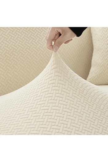 uzhanem 3+3+1+1 Stretch Elastic Flexible Washable Jacquard Sofa Cover Set – Brick Pattern Sofa Cover