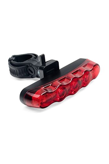 SHOPIENS Bicycle Safety Light, 5 LEDs, 3 Functions, Red, MYONNA IT & E- COMMERCE ®