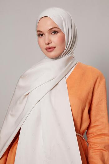 Levidor A.Beige Mini Lvd Printed Jacquard Shawl