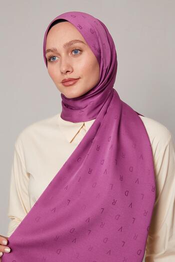 Levidor Lilac Mini Lvd Printed Jacquard Shawl