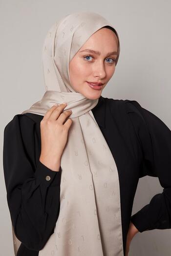 Levidor Sand Mini Lvd Printed Jacquard Shawl
