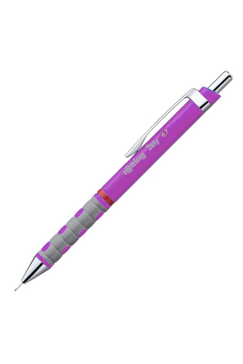 Rotring Creion mecanic Tikky III, material plastic, culoare violet, mină de 0,7 mm, cu radieră