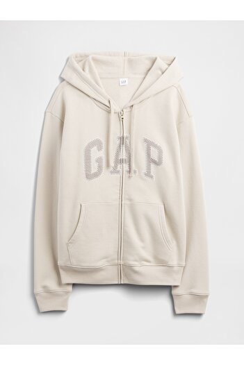GAP Women'Sgap Logo Fleece Zippered Sweatshirt