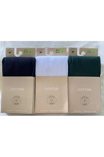 DÜVEN Colorful 3-Piece Cotton Women's Pantyhose Cotton & Matte 60 Den Pantyhose
