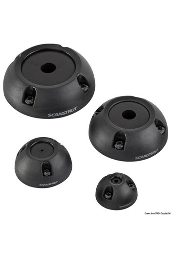 SCANSTRUT Vertical cable gland made of black plastic