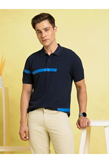Dennis Lingo By Styli Striped Regular Fit Cotton Polo T-Shirt