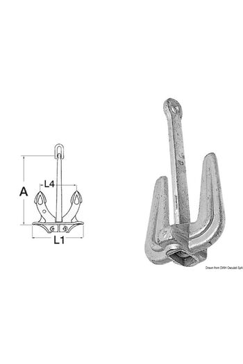 OSCULATI Tip ancoră Hall 2,5-10 Kg