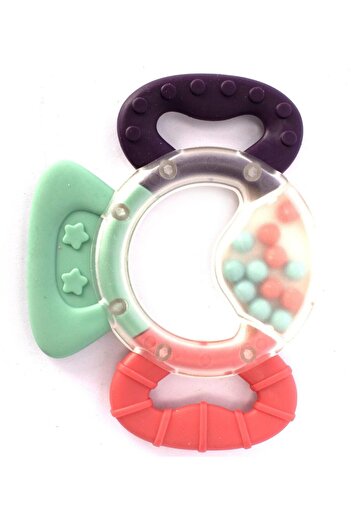 Fab N Funky Silicone Teether & Rattle Set - 8pc, Gum Relief & Skill Development for Babies 0+ Months