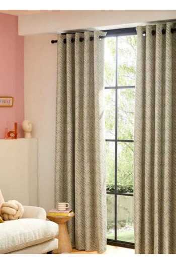 Evcimenhome Lined Rustic Curtain with Eyelet Metal Ring 170Cmx230Cm Color: Multicolor