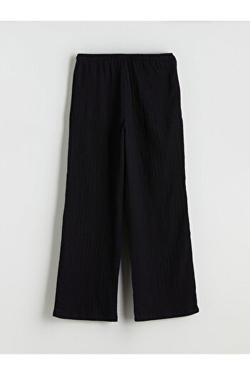 LC Waikiki Elastic Waist Textured Muslin Women's Trousers