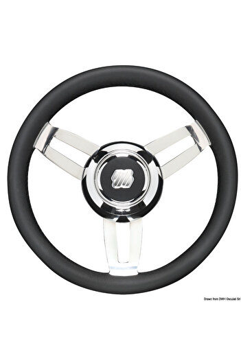 Ultraflex Black Steering Wheel Morosini 350 mm