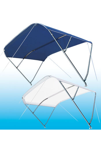 GFN Parasolar barca alb cadru inox 185-245 cm