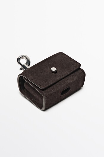 Massimo Dutti Kalın süet deri AirPods kılıfı