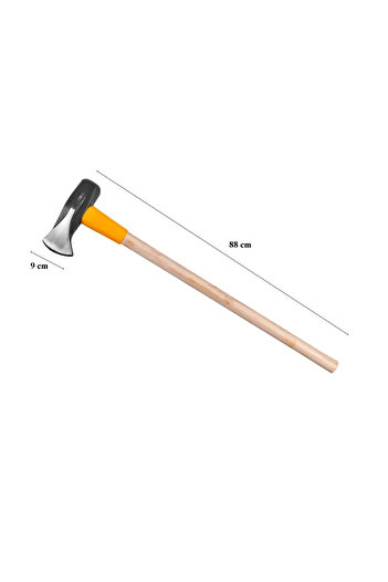 SGTT Axe with wedge for wood chopping 2.7 kg, wooden handle with impact protection 88 cm, blade 9cm