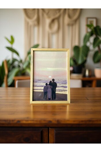 Wooden Factory Doğal Ahşap Kanallı Çerçeve – 21x30 Ayaklı Fotoğraf Çerçevesi