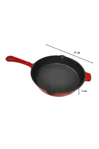 SGTT Round enameled cast iron grill pan, 27x5 cm