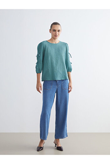 LC Waikiki Create Your Style from Uzg Store |   Crew Neck Textured Blouse