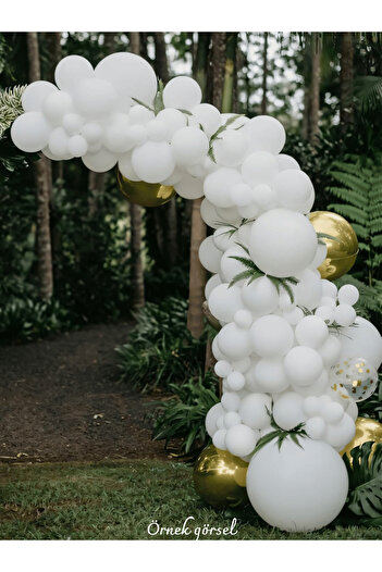 Bunloon White Balloon 10 Pieces Pastel Color – Stylish Party and Organization Decoration Set