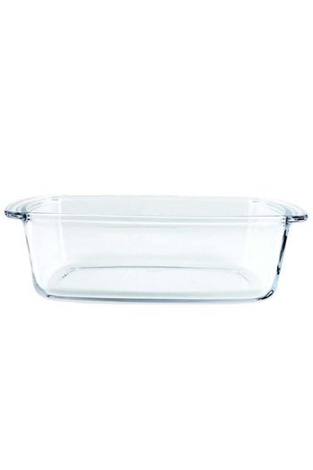 Smart Kitchen Heat Resistant Glass Tray Transparent 28 cm