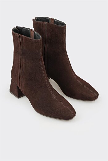 Elle Shoes Kahve Deri Kadın Klasik Bot