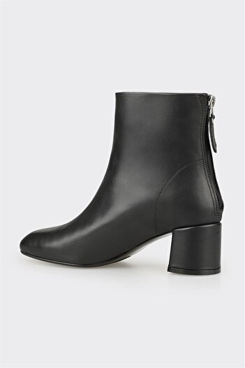 Elle Shoes Siyah Deri Kadın Klasik Bot