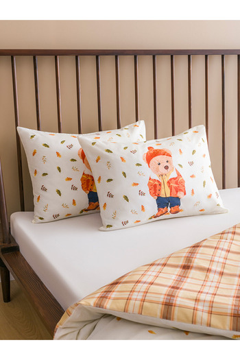 LC Waikiki Double Sided Bear Teddy Printed Double Duvet Cover Set