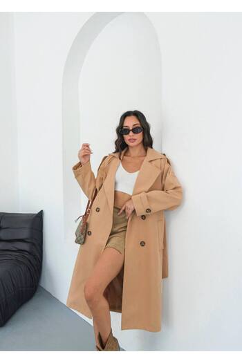 Chef d'atelier Women's Oversize Long Draped Trench Coat