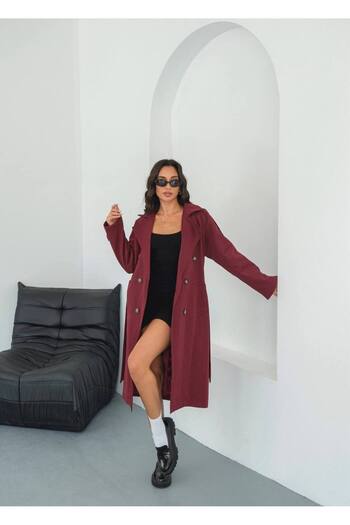 Chef d'atelier Women's Oversize Long Draped Trench Coat