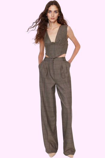 PayBuy Women's Fashion High Waist Wide Leg Woven Pants Stylish Ambient Casual Combinations