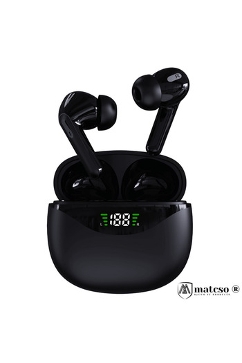 matcso by CSM 4U PRODUCTS® Casti Wireless Bluetooth 5.3,Anulare a zgomotului,Fara fir,Afisaj Digital,Negru