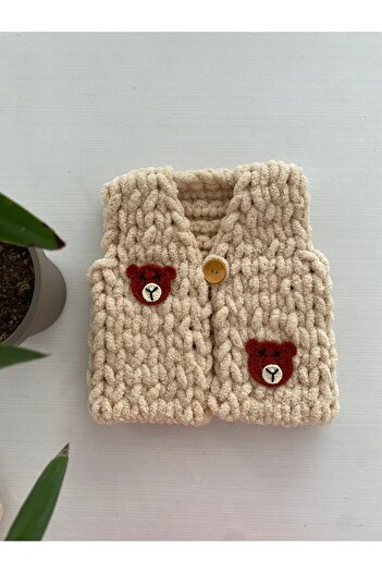 ÖRGÜCÜ DESİGN Puffy Baby Vest- Children's Vest