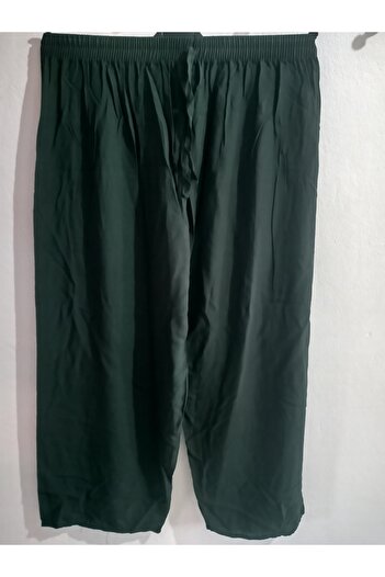 hoaryage 100% Cotton Viscose Pressed Trousers with Elastic Waist