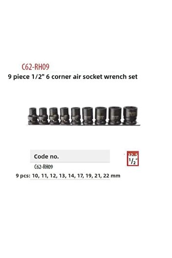 CETA FORM Set de 9 bucăți 1/2''' priză de aer - 10-22mm C62-rh09