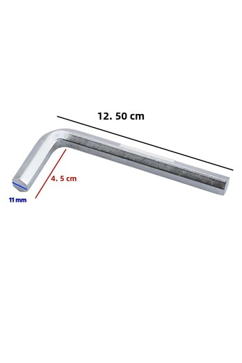 Badem10 Allen Allen 11 mm Metal Wrench - Hexagon, Angle, Screw Nut, Clamping Disassembly - 1 Piece