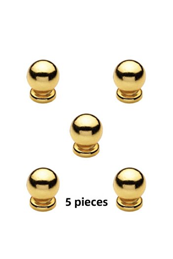 ARON 5 Pieces Marble Button Handle Gold Furniture Nightstand Dresser Console Cabinet Door Handle