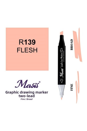 Masis Nude Color Double Ended Graphic Pen - Marker 139