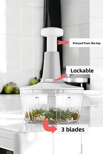 CocoVia Manual Rondo with 3 Blades - Practical Hand Press and Lockable