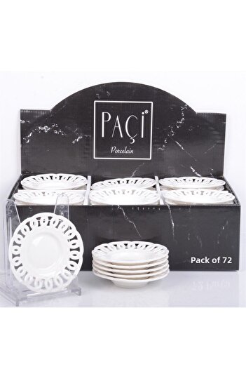 SERAMİKCİ Paçi̇-Lace Motif Tea Plate 6Pcs