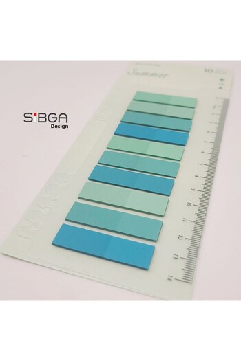 sibga tasarım Transparent Colored Post-It Note Paper - 200 Sheets Bookmark Sticker