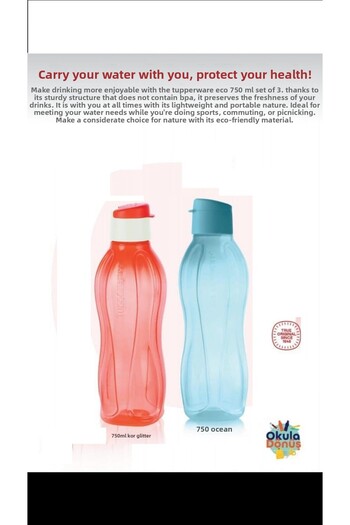 Tupperware Eco 750 ml Set of 2 - Bottle Drinker