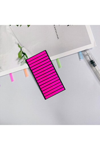 sibga tasarım Thin Strip Pink Color Bookmark Bookmark Sticker 300 Sheets