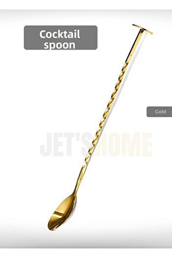 Jet's Home Stainless Steel Cocktail Spoon - Practical Bartender, Barista, 30 cm