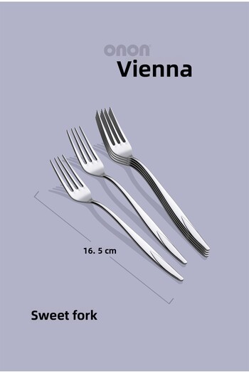 on-on Set of 6 18/10 Vienna Sweet Fork