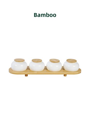 Bambum 4-Piece Spice Set with Stand - Simple