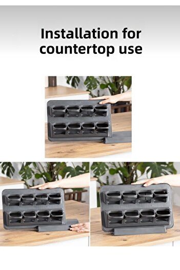 Dem Home 8-Piece Spice Set with Stand and Countertop Cover Adhesive Wall Mountable