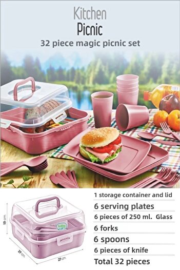 KASTAMONU PLASTİK Picnic Set 32 Pieces