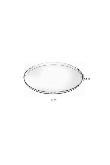 DESTALYA Large Cake Plate Serving Plate 32 cm Glass Pastry Cake Fruit Cheese Presentation Plate